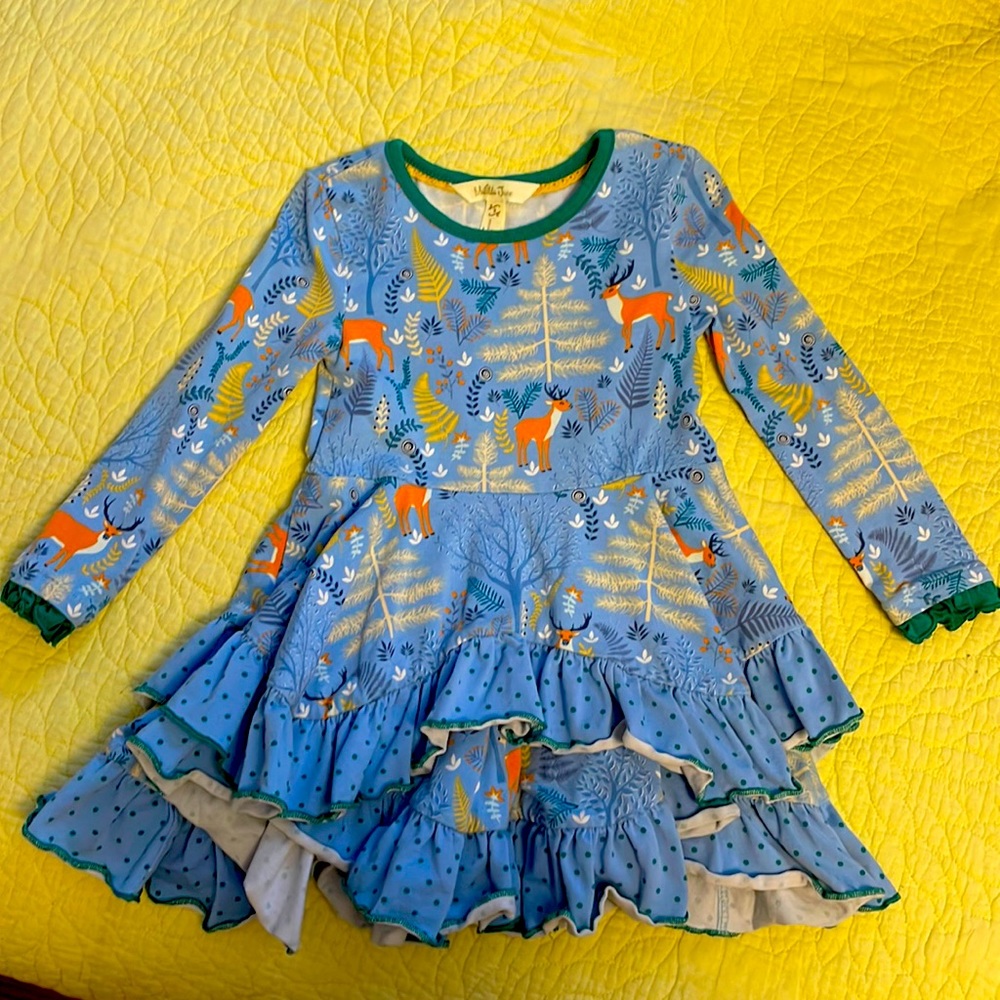Adorable winter print Matilda Jane dress. Size 2